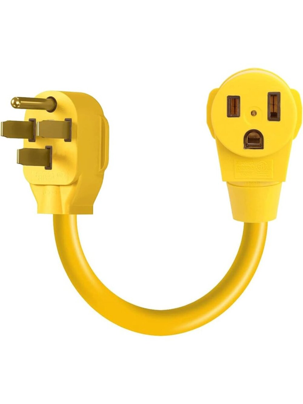 Heavy Duty Welder Adapter Cord, 50 Amp 4 Prong to 3 Prong, 125/250V Power Plug
